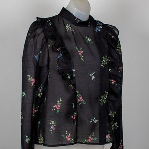 Long Sleeve Floral Blouse